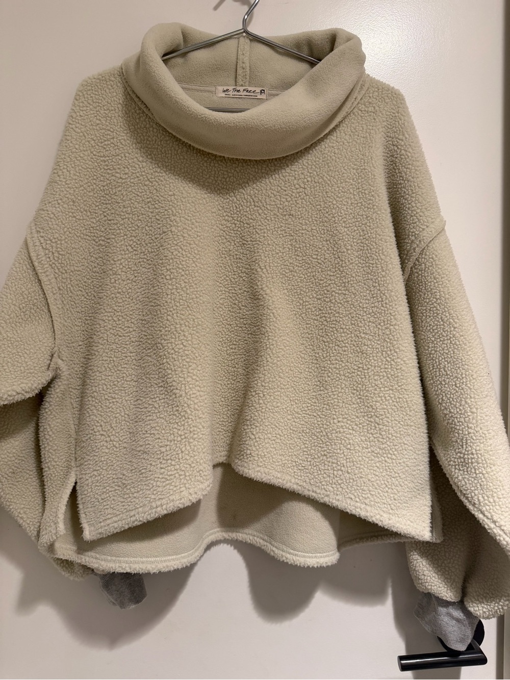 We The Free Cream Cozy Cowl Neck Sherpa Pullover
